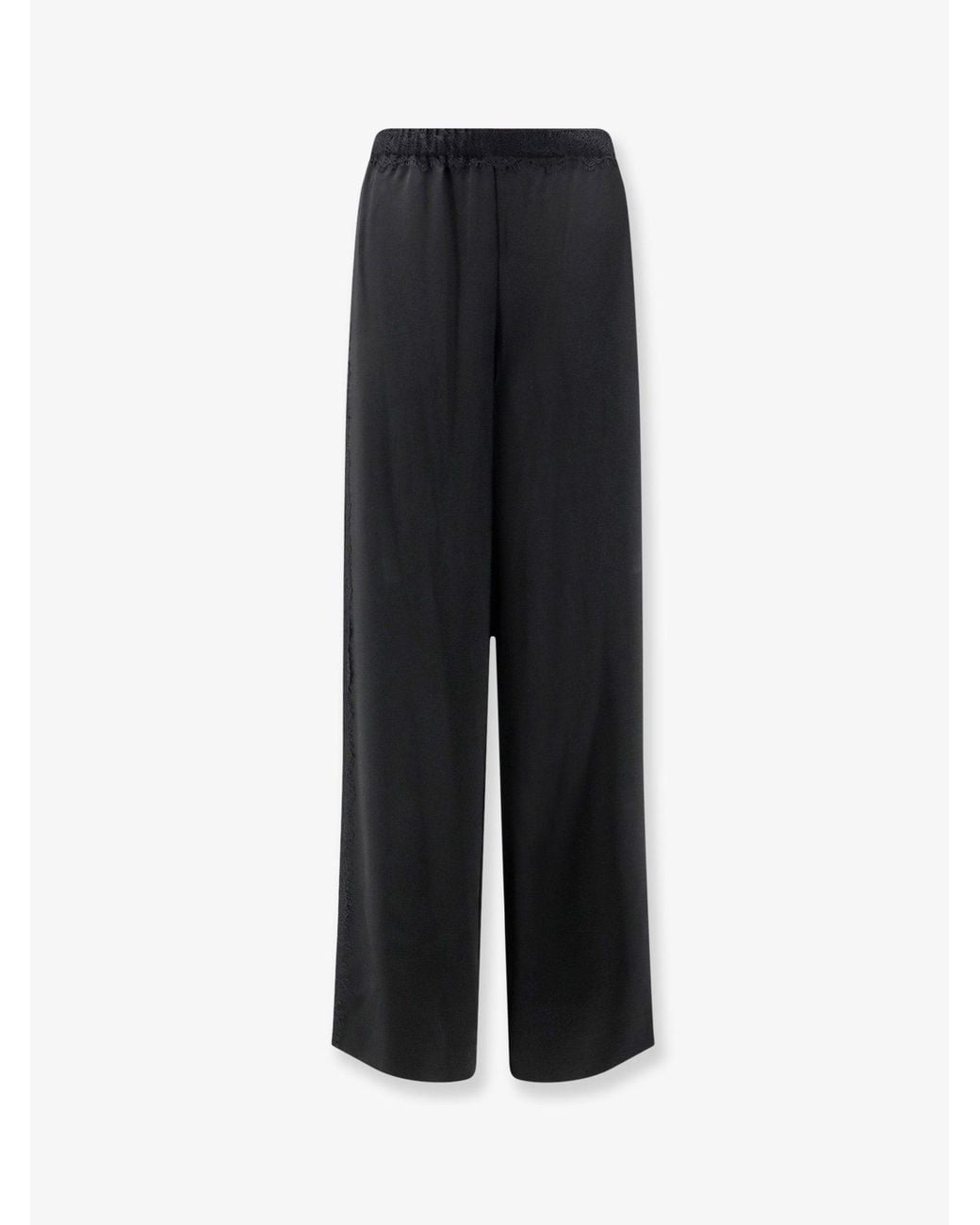 Vince Black Trousers With Side Lace Insert