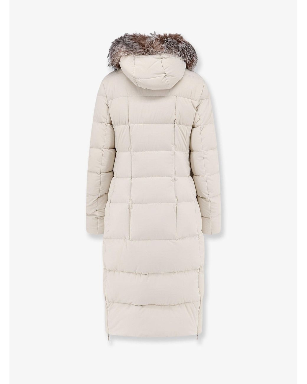 Moorer Natural Zagar-Kn Water-Repellent Stretch Fabric Long Down Coat