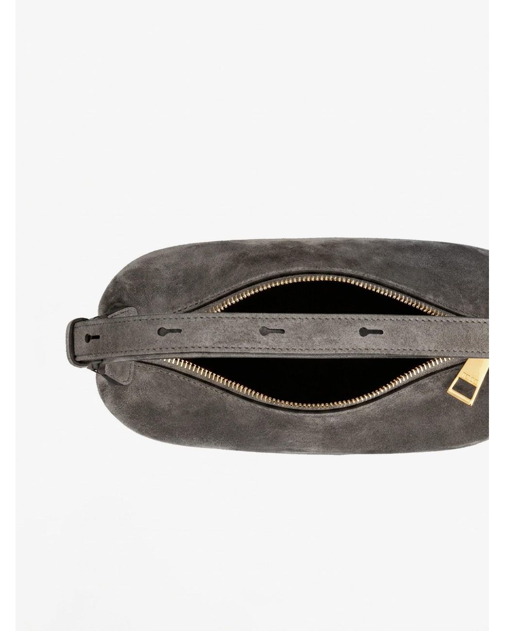 Tod's Gray Mini Bag Metal Dots Suede Shoulder Bag
