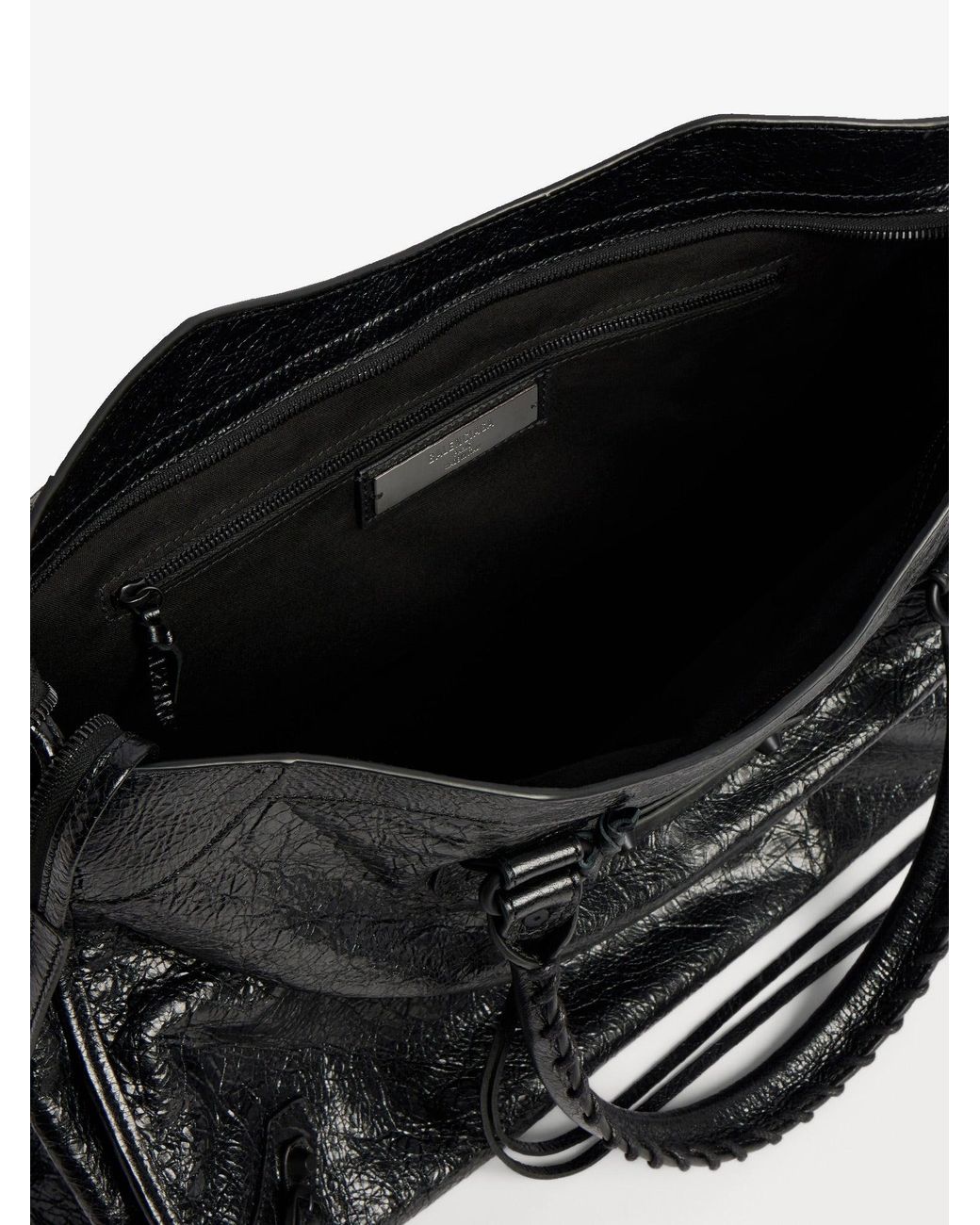 Balenciaga Black Le City Bag L Leather Handbag for men