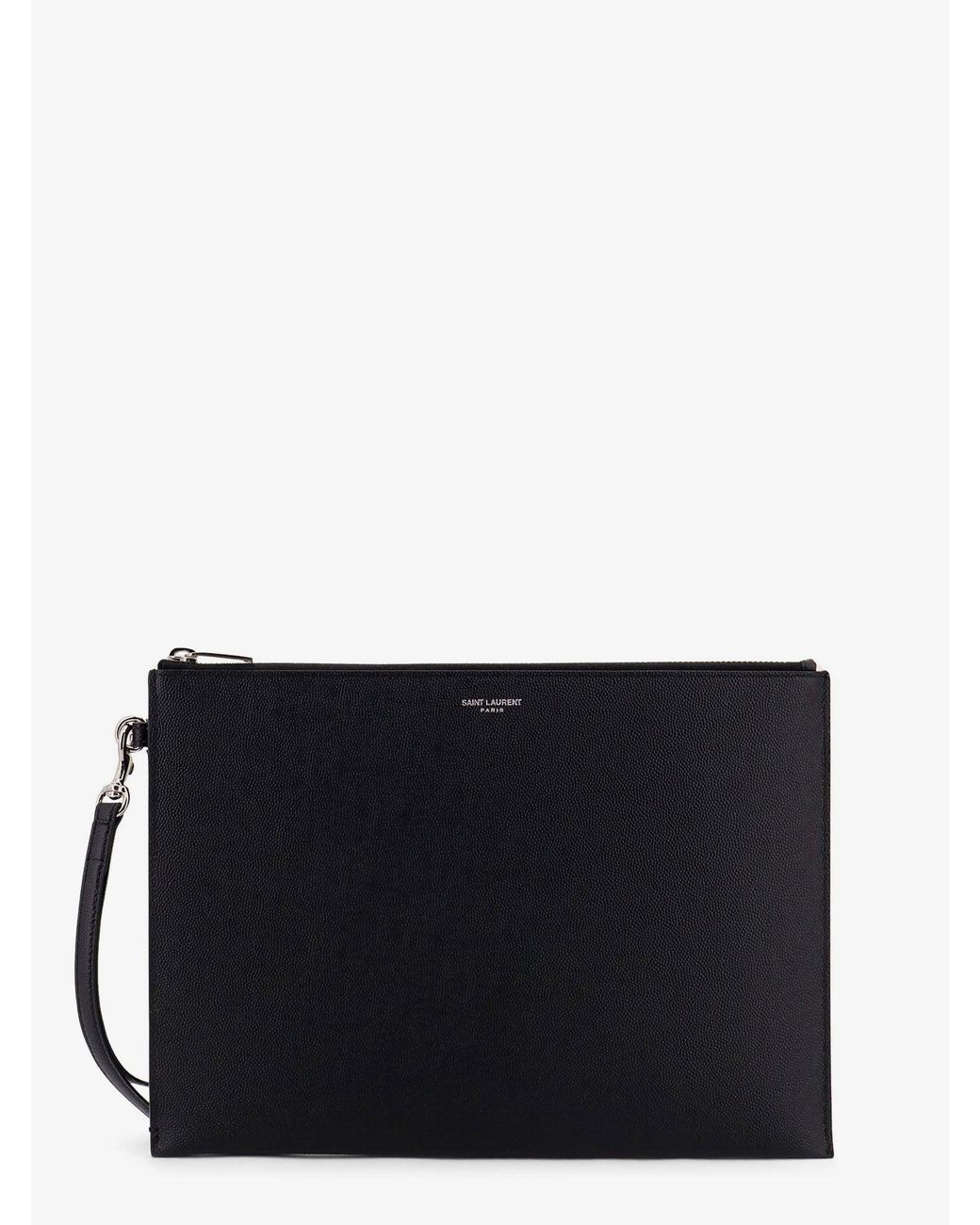 Saint Laurent Black Leather Clutch for men