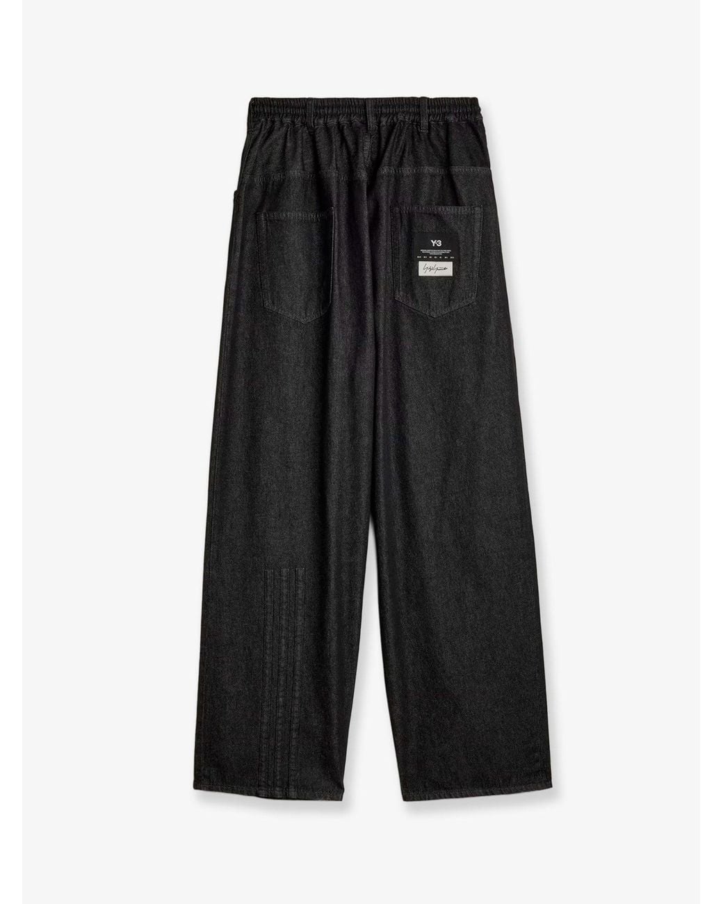 Y-3 Black Denim Trousers for men