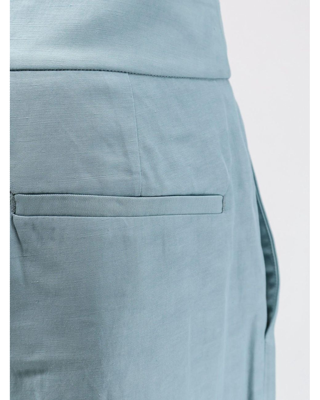 Joseph Blue Aix Viscose And Linen Trousers