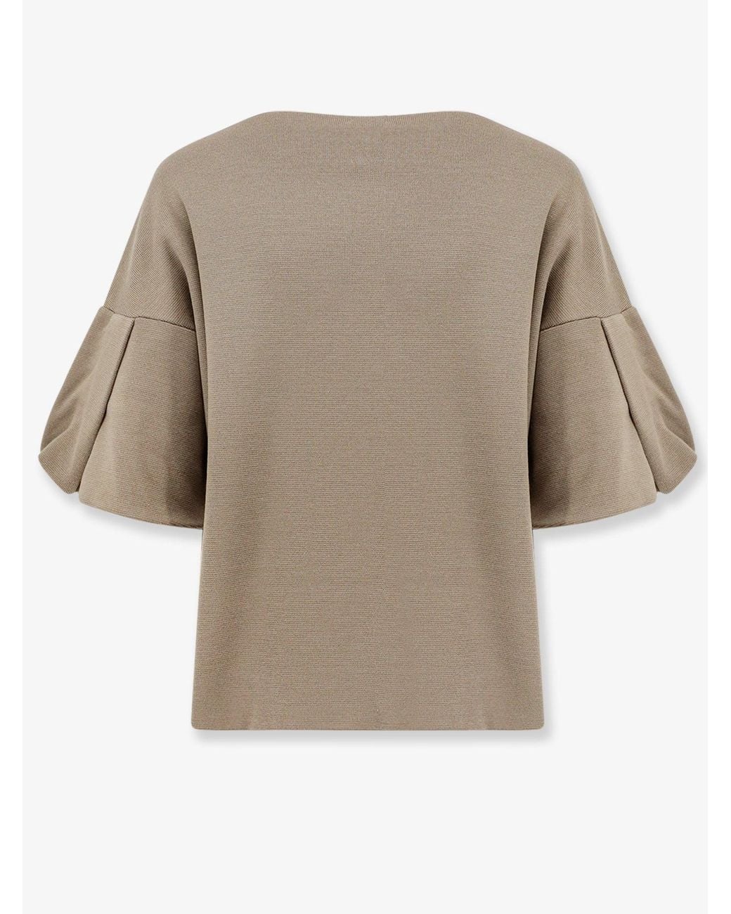 Maglia Con Scollo A Barca di Nude in Natural