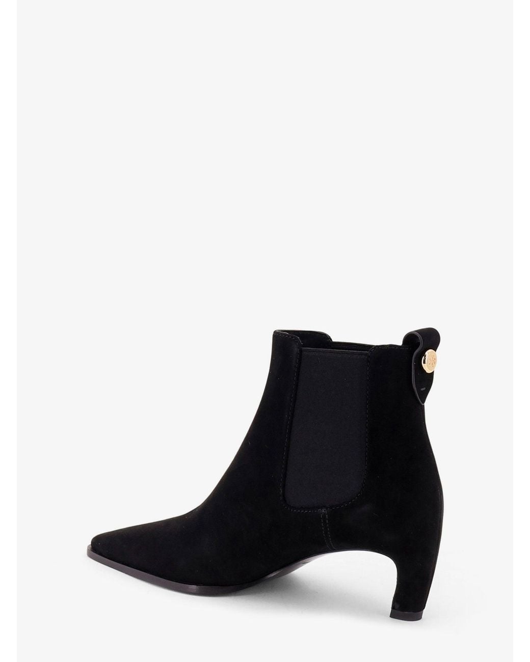 Tory Burch Black Romy Chelsea Leather Ankle Boots