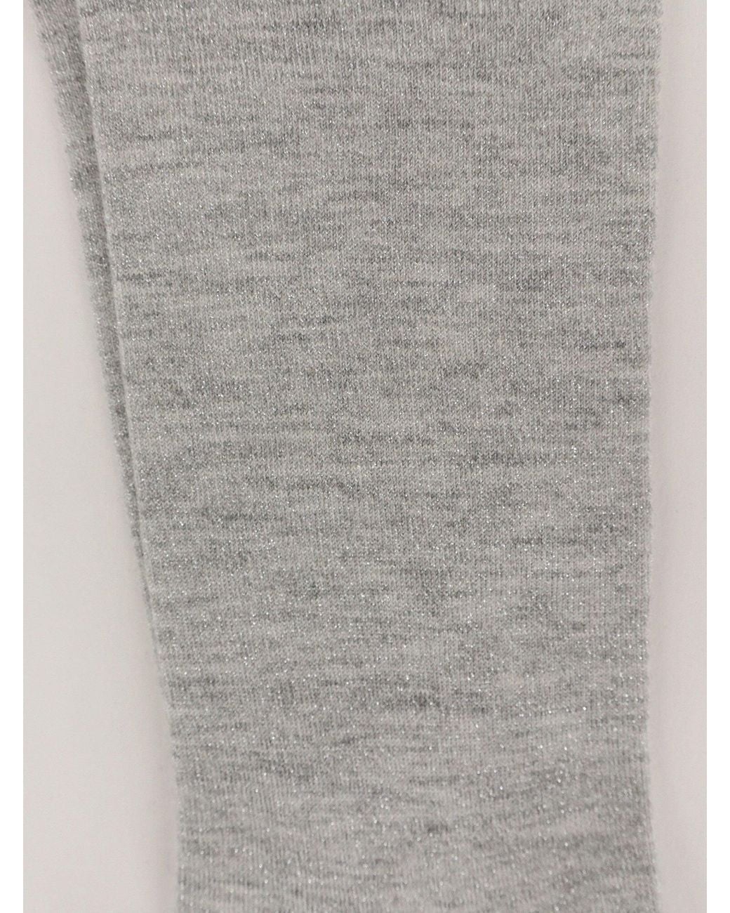 Brunello Cucinelli White Sparkling Cashmere And Silk Knit Socks