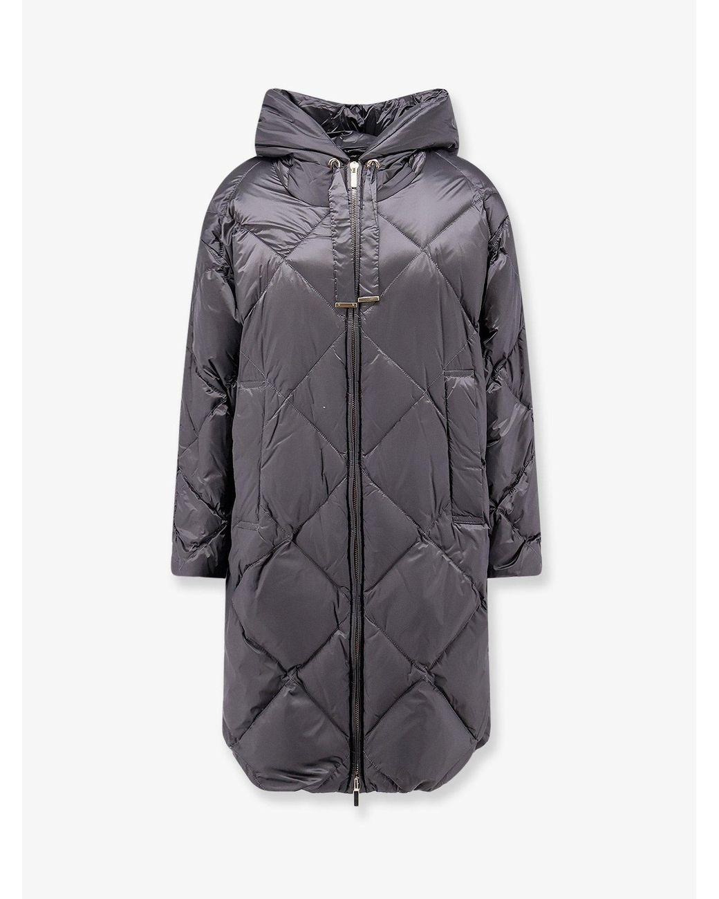 Max Mara Gray Mtctrefe The Cube Long Down Jacket