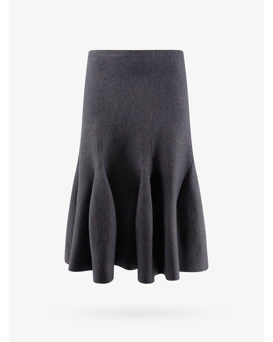 Alaïa Gray Virgin Wool Blend Skirt