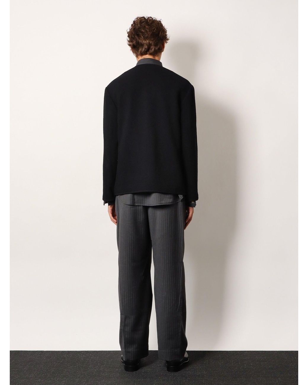 TONYWACK Black Tweed Blazer for men