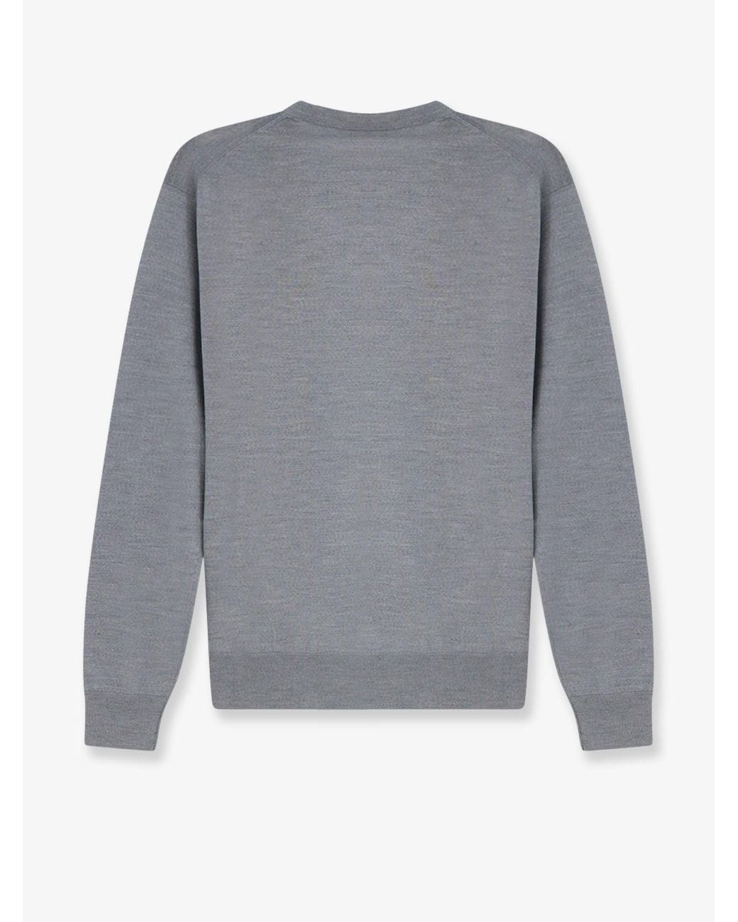 Bramani Cashmere Gray Wool Crew-Neck Sweater for men