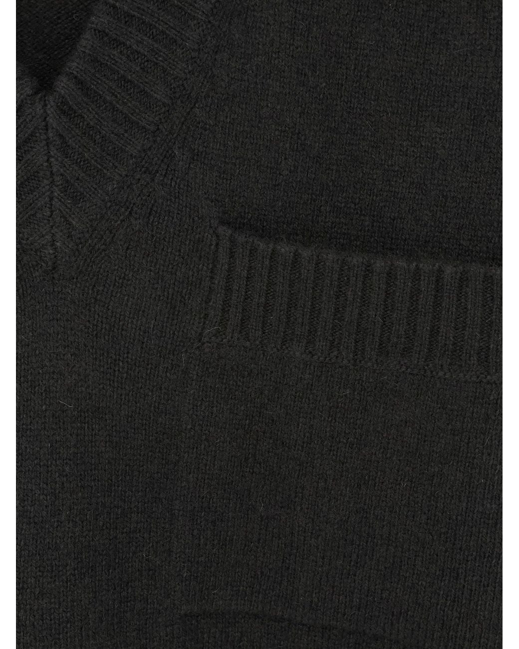 Alpha Studio Black Virgin Wool And Cashmere Sweater for men