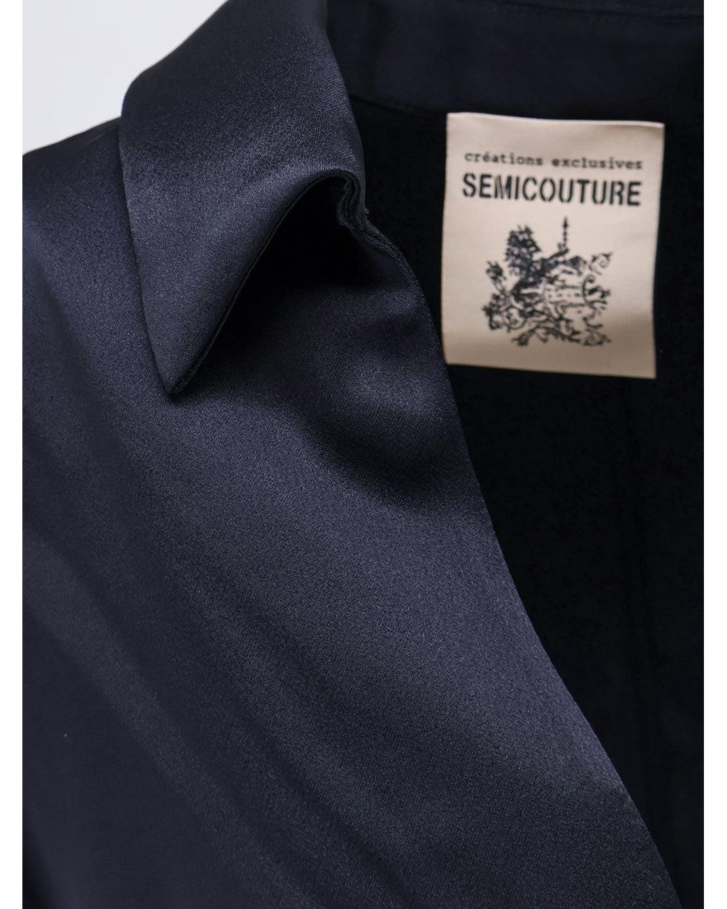 Semicouture Blue Satin Shirt