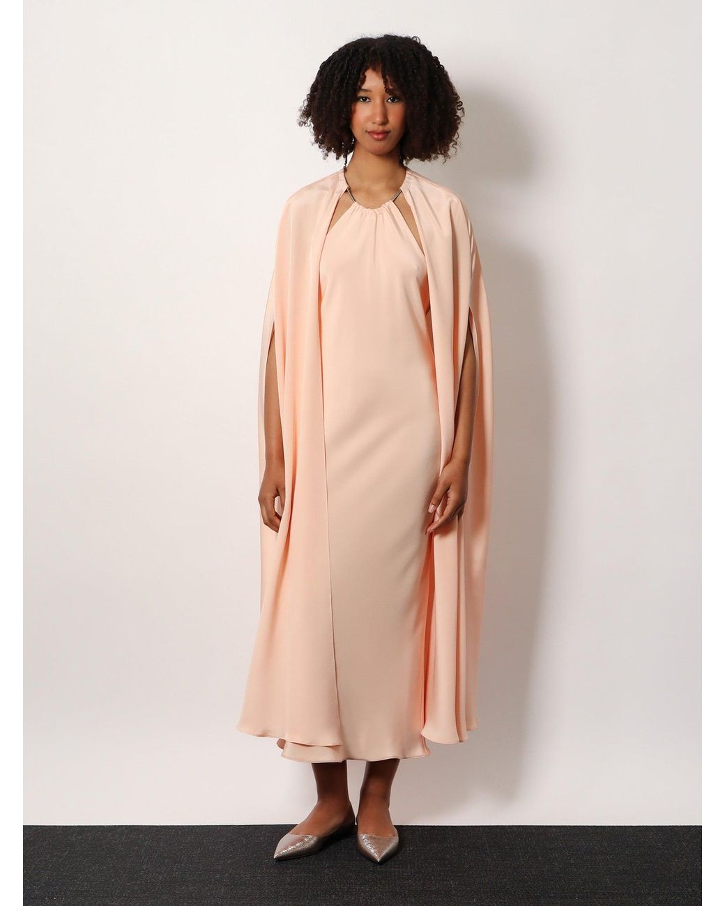 ワンピース MAX MARA Managua silk long dress Managua silk long dress with silk cape and metal detail MAX