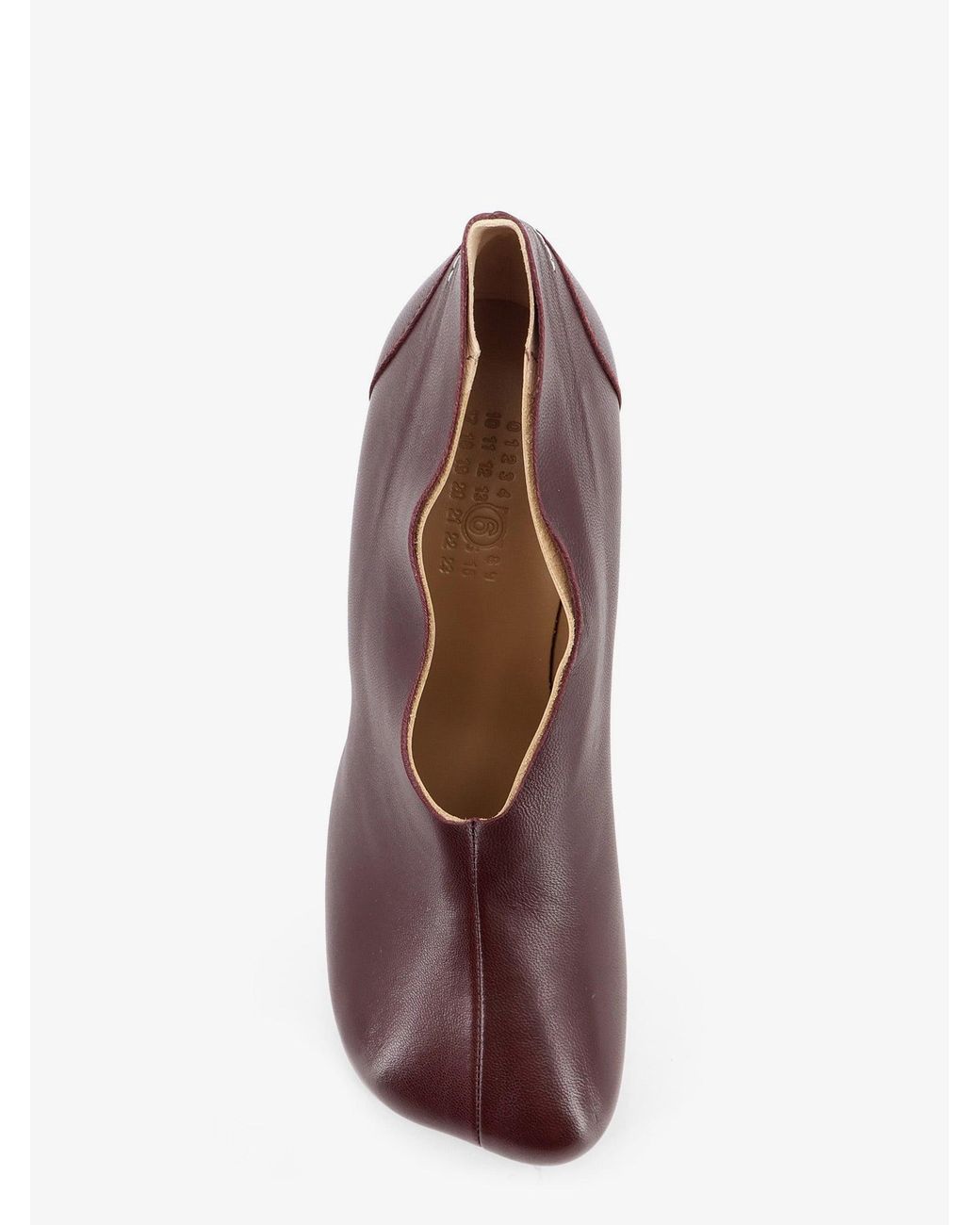 MM6 by Maison Margiela Purple Leather Pump With Iconic Anatomic Toe