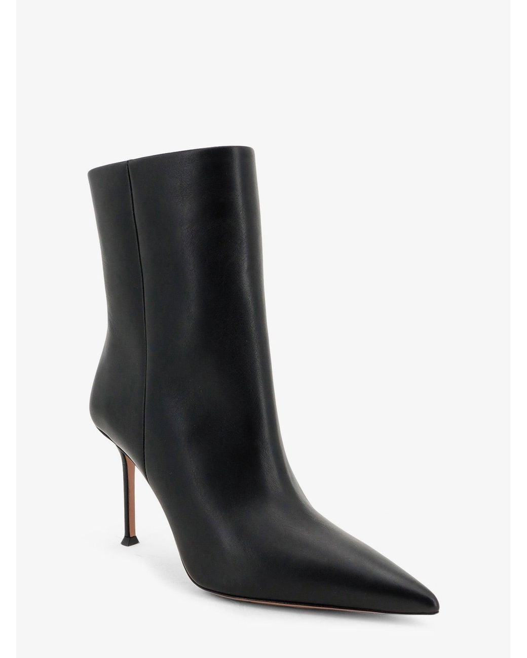 Aquazzura Black Harper Leather Ankle Boots