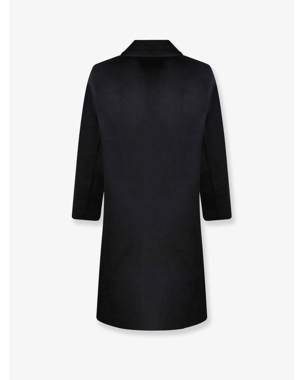 Amaranto Black Wool And Cashmere Blend Coat for men