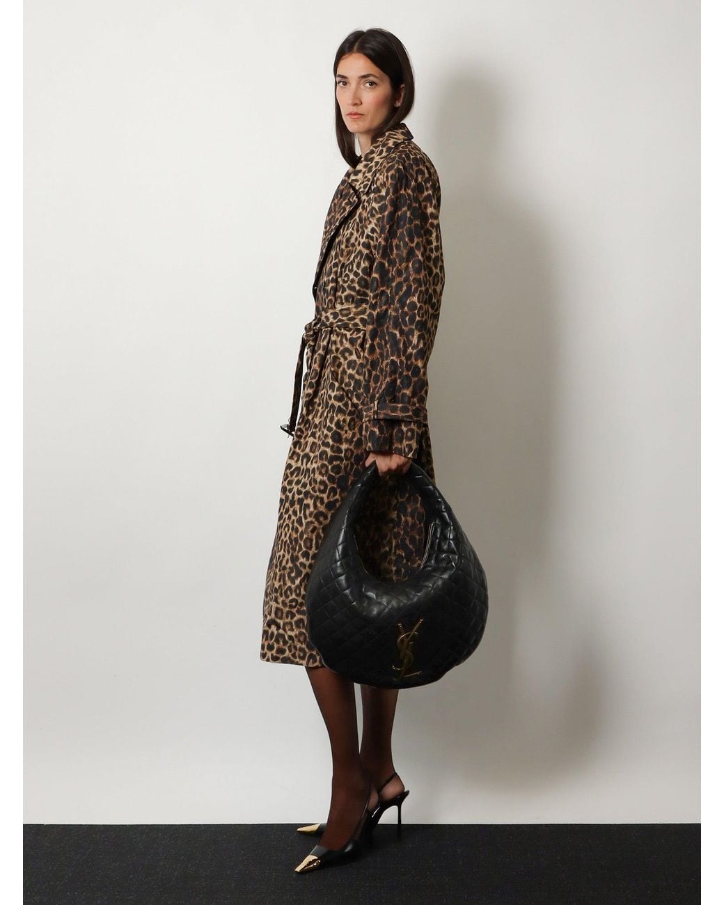 Saint Laurent Black Icare Quilted Leather Handbag
