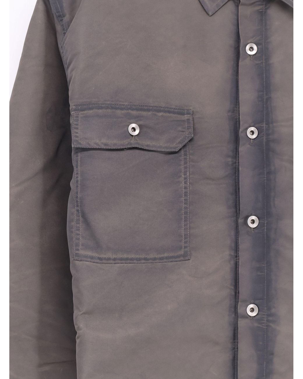 Rick Owens Gray Jumbo Padded Outershirt Jacket/Shirt for men