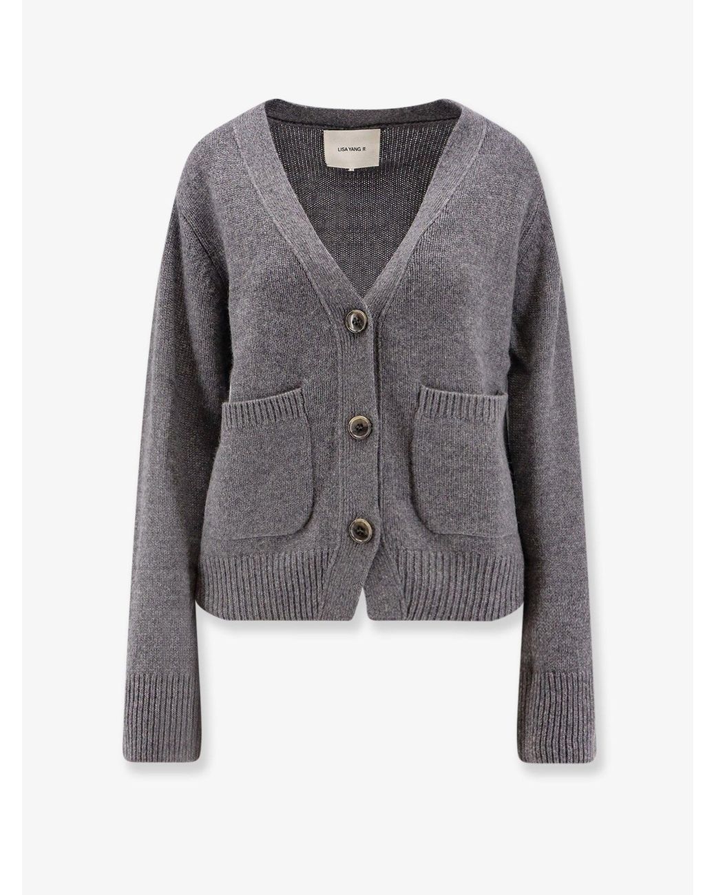 Lisa Yang Gray Danni Cashmere Cardigan