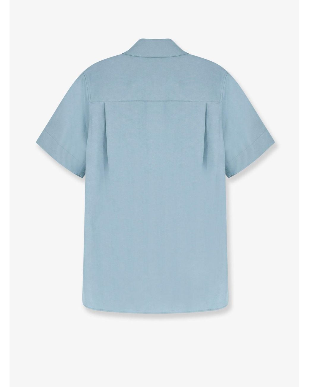 Joseph Blue Volu "Light" Linen Blend Shirt
