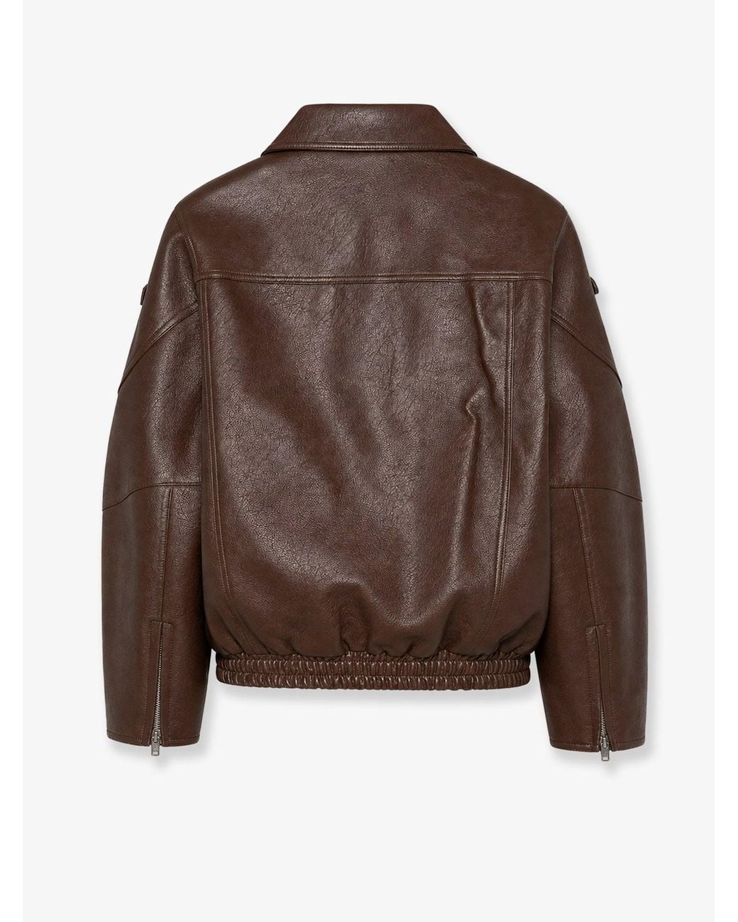 Frankie Shop Brown Hudson Faux Leather Jacket