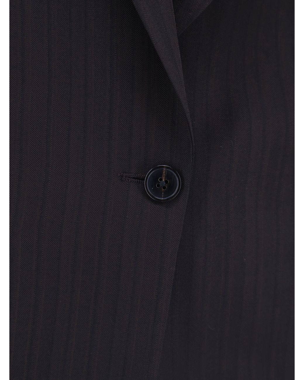 Dries Van Noten Blue Voles Striped Viscose Blazer
