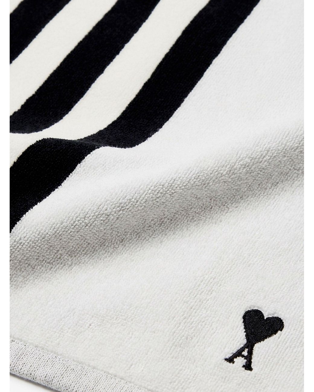 AMI Black Cotton Beach Towel