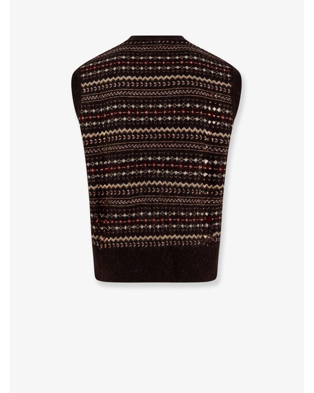 DUNST Brown Crafted Vest