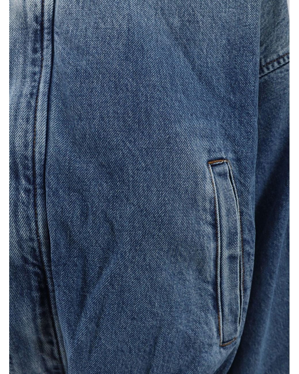 3x1 Blue Amelia Folded Cotton Denim Jacket