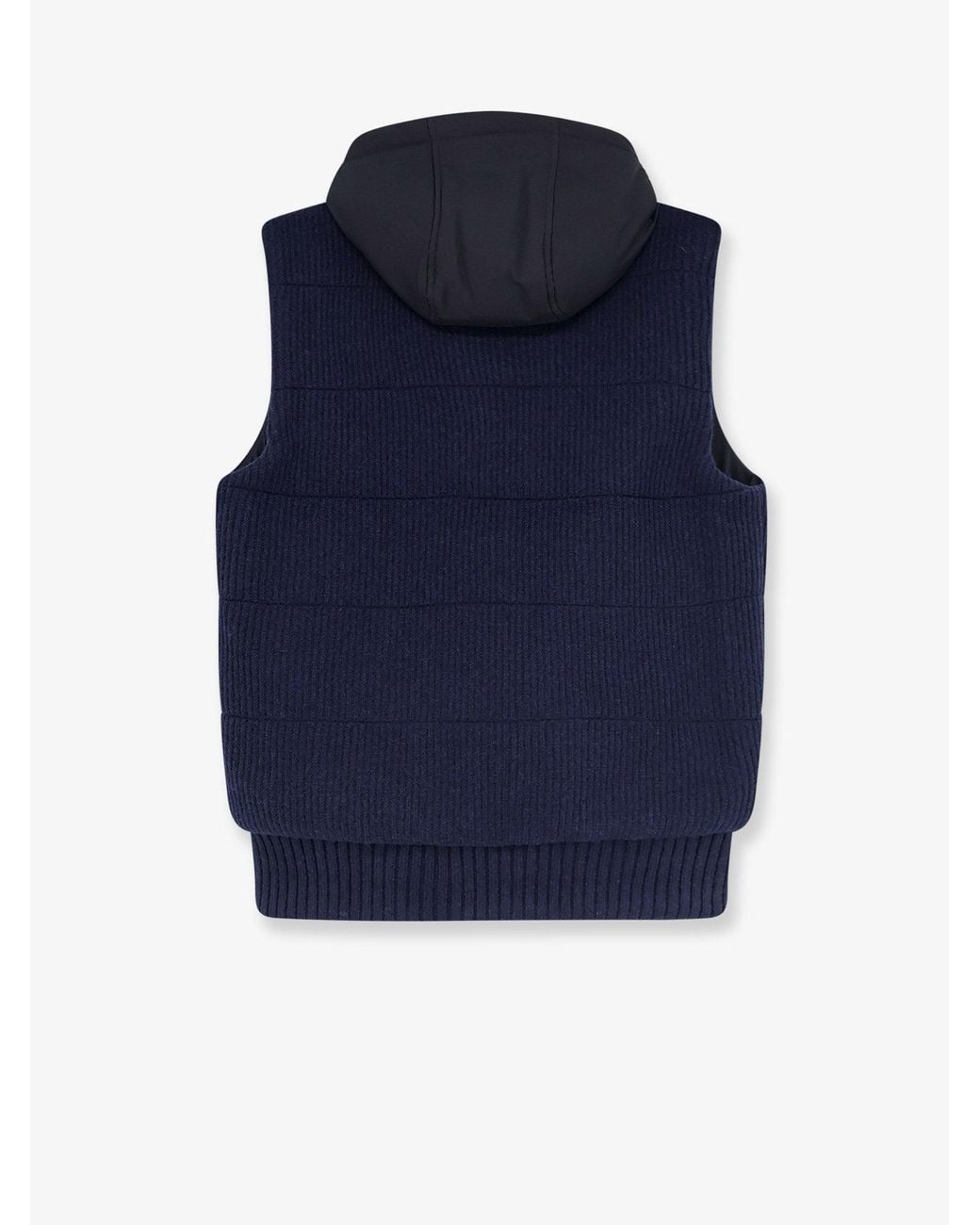 Gran Sasso Blue Sleeveless Virgin Wool Jacket for men