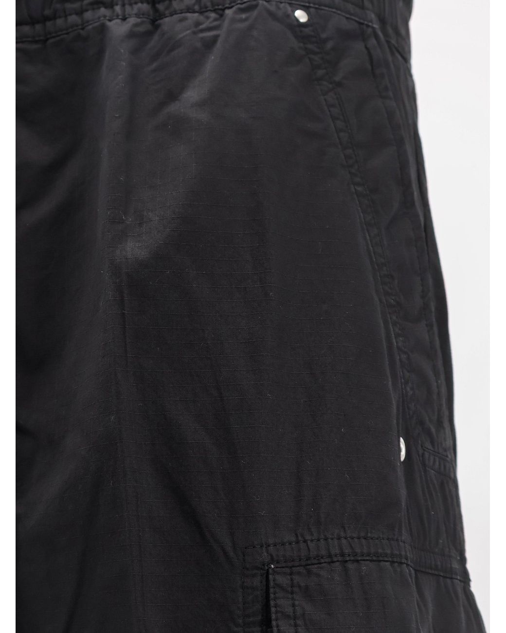 Rick Owens Black Double Cargo Jumbo Belas Trousers for men