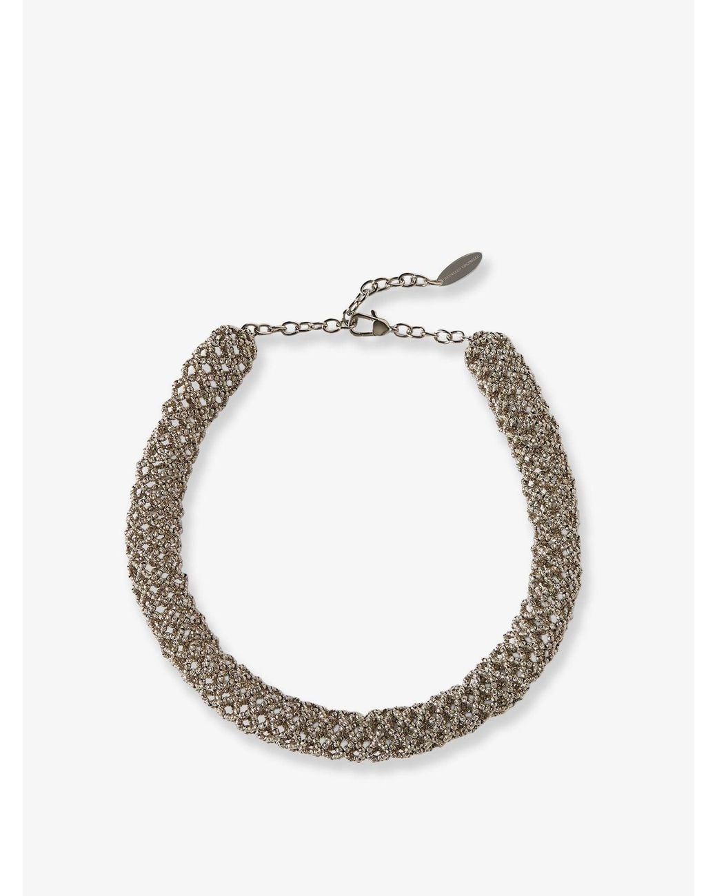 Brunello Cucinelli Metallic 925 Sterling Necklace