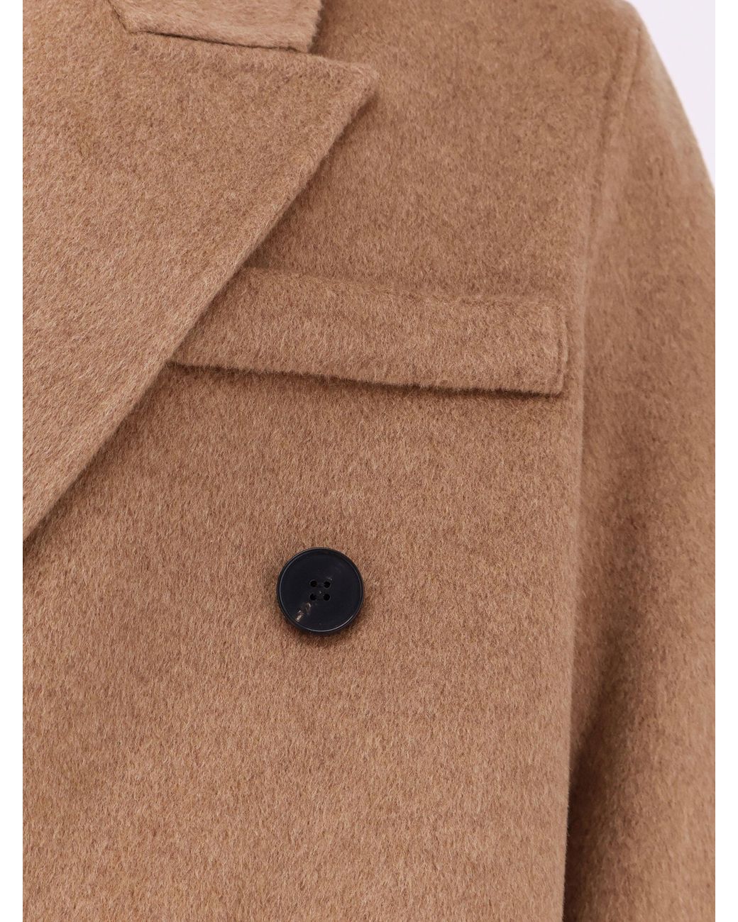 Amaranto Brown Wool And Cashmere Blend Coat for men