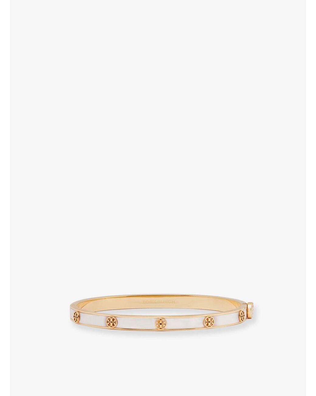Tory Burch Natural Thin Icon Steel Bracelet