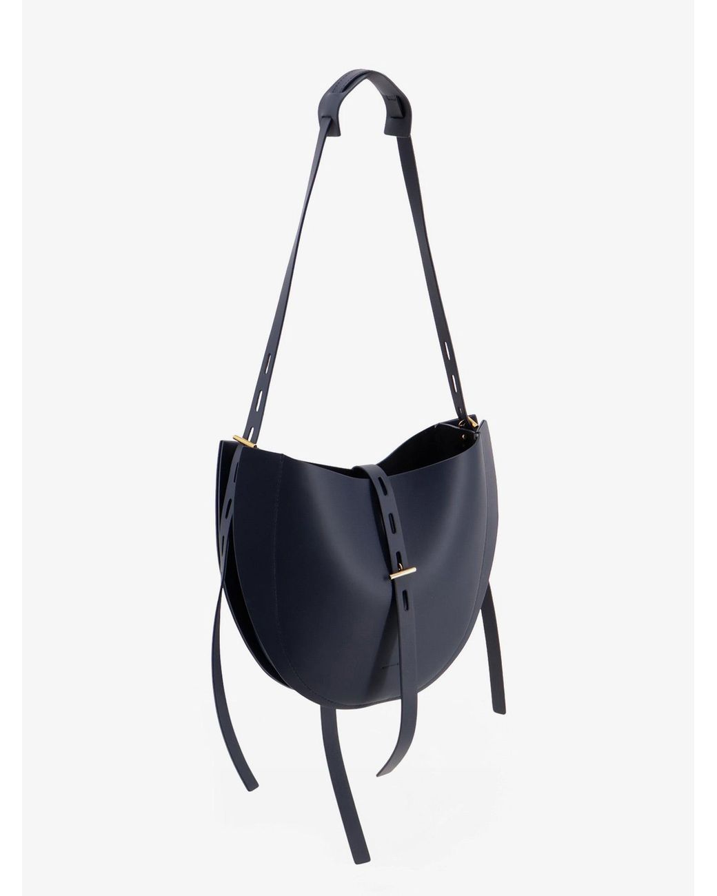 MINOBOSSI White Lizzie Leather Shoulder Bag