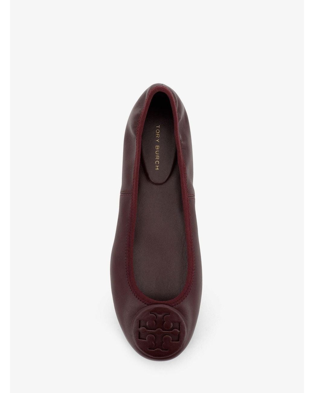 Tory Burch White Reva Travel Ballet Ballerinas