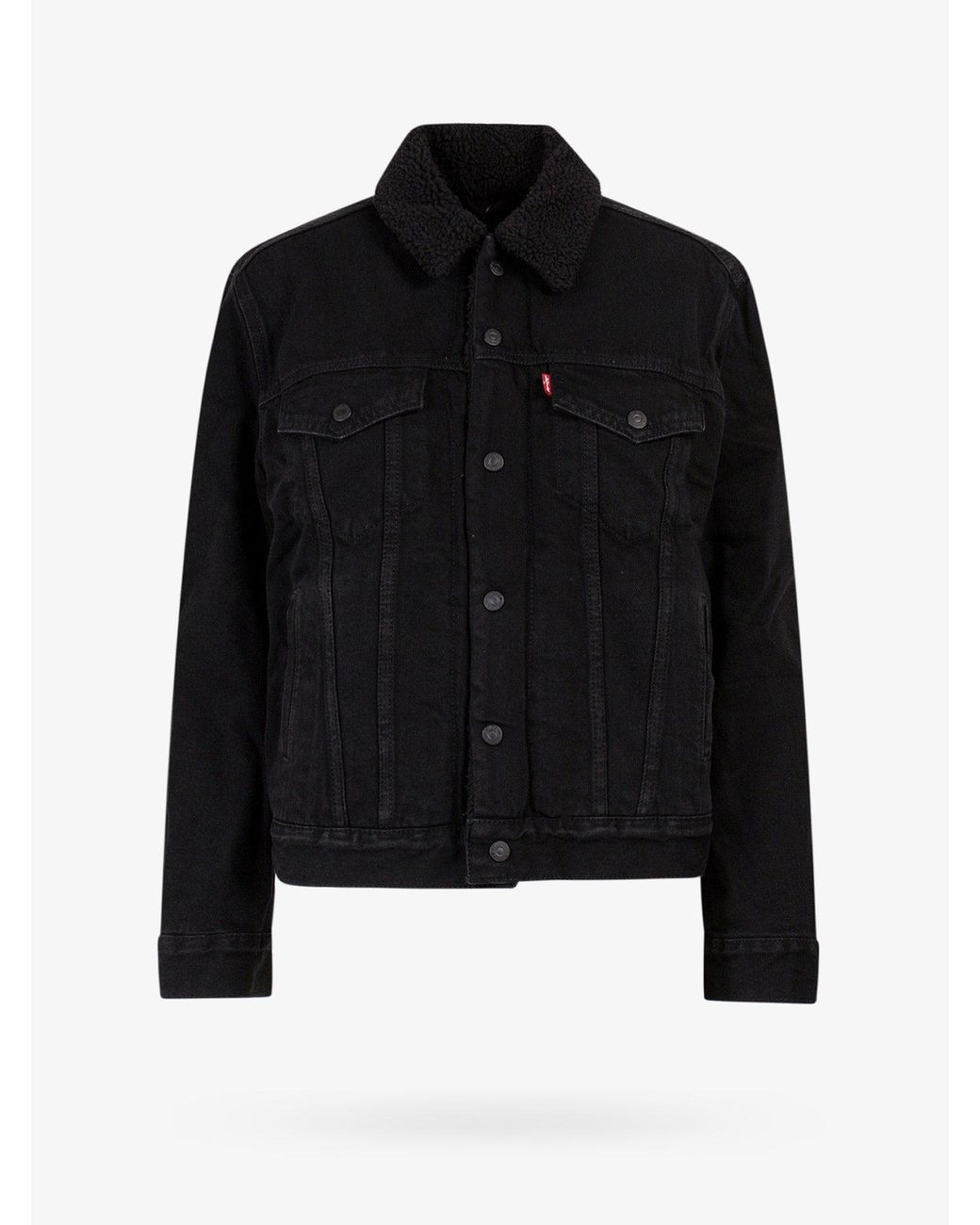 Levi's Denim Jacket in Black | Lyst