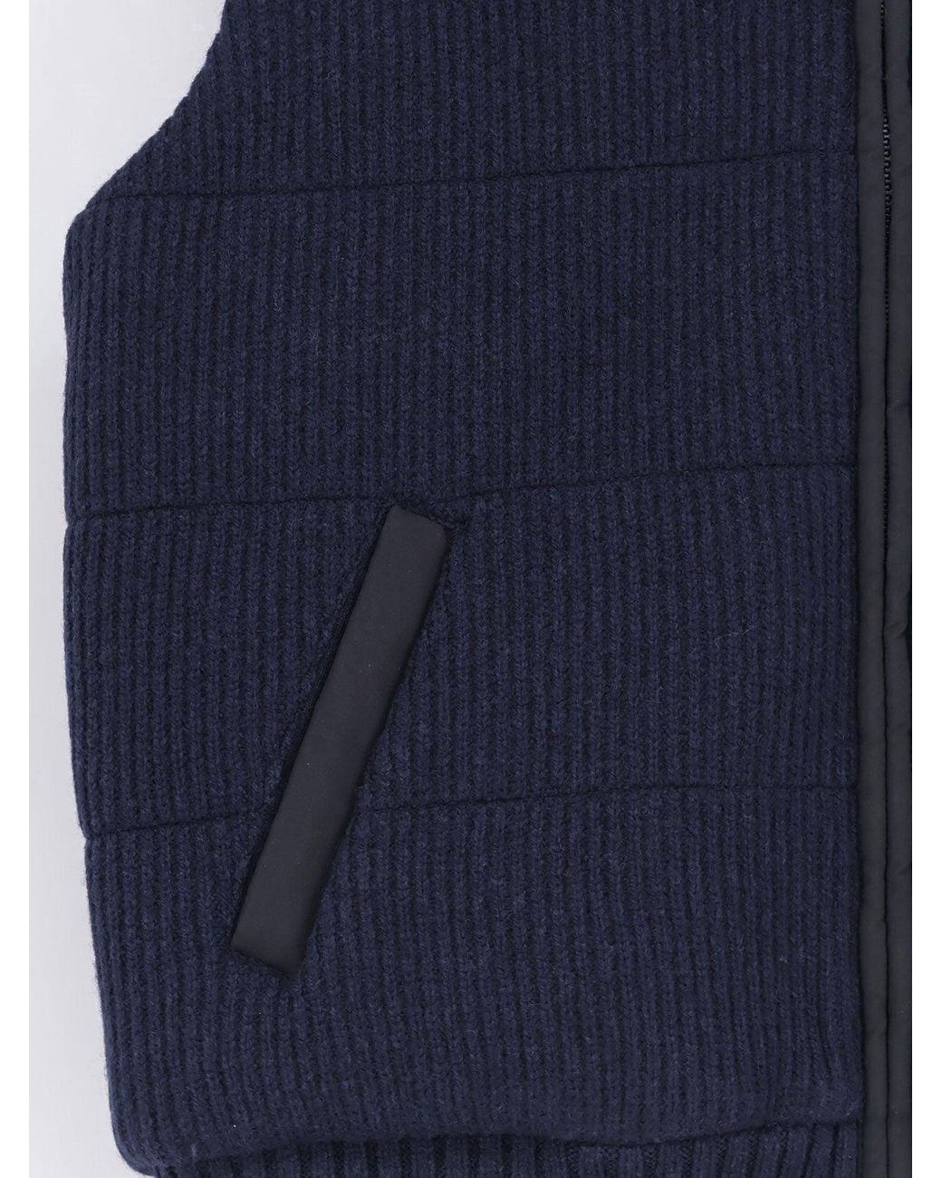 Gran Sasso Blue Sleeveless Virgin Wool Jacket for men