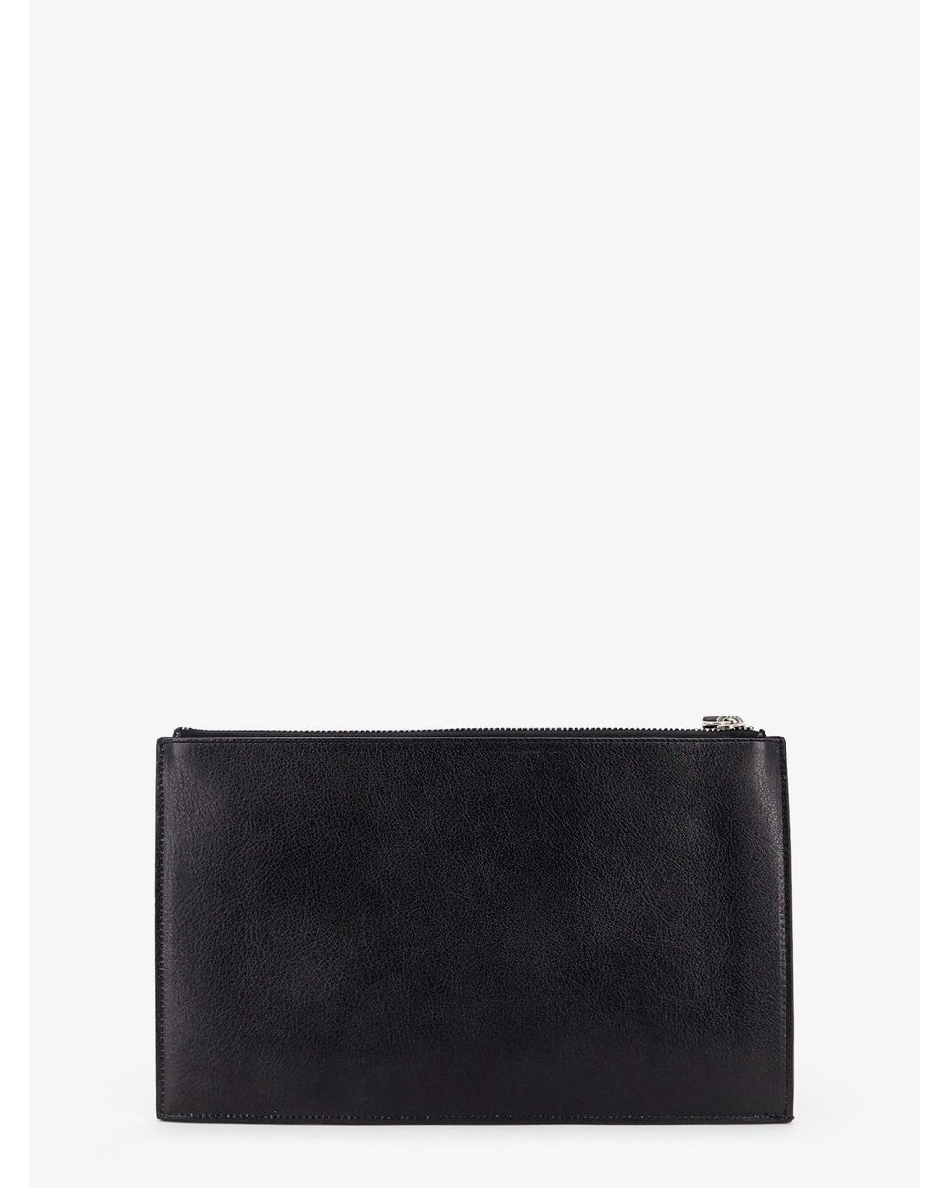 Orciani Black Leather Clutch Bag for men