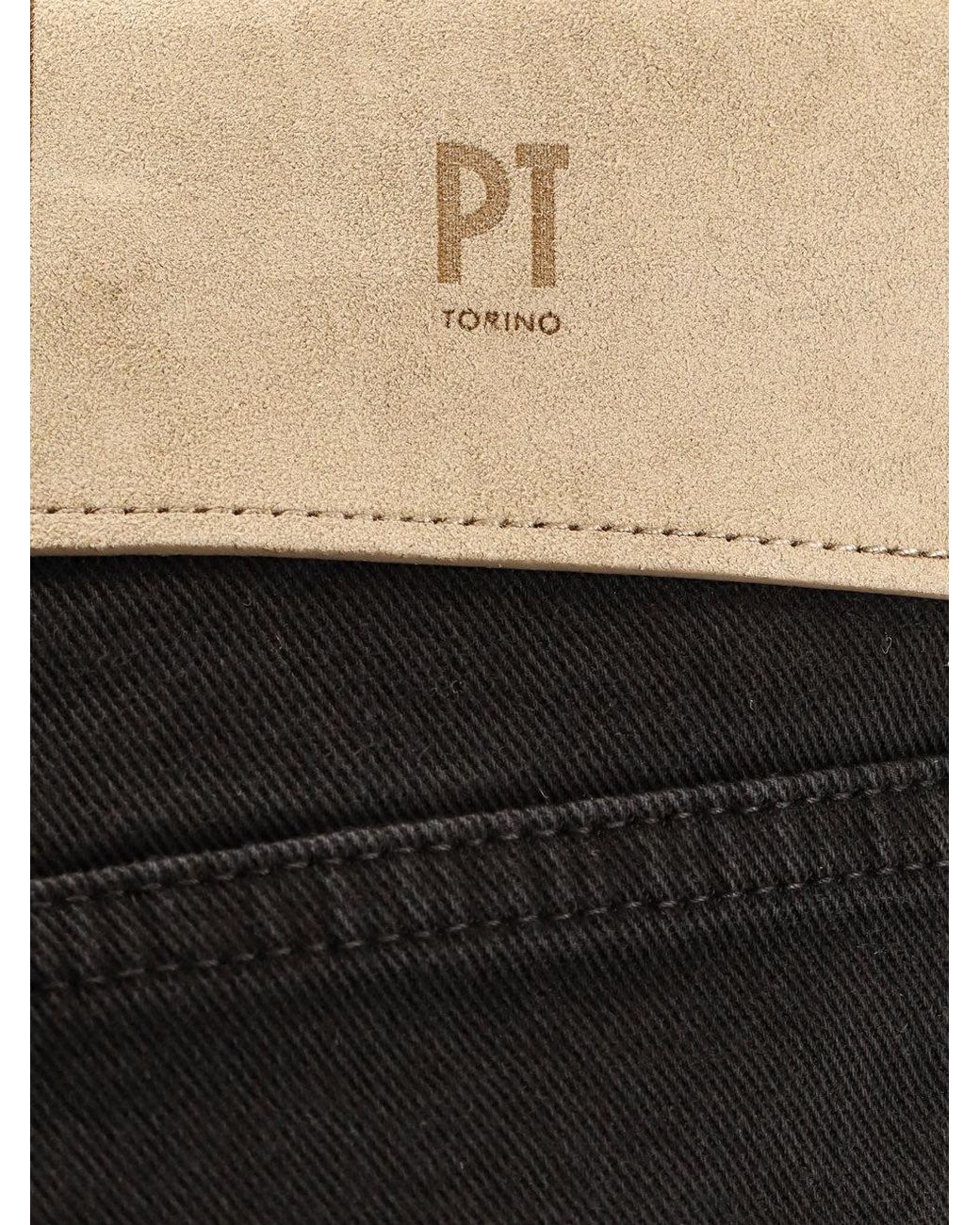 PT Torino Black Reggae Tapered Jeans for men