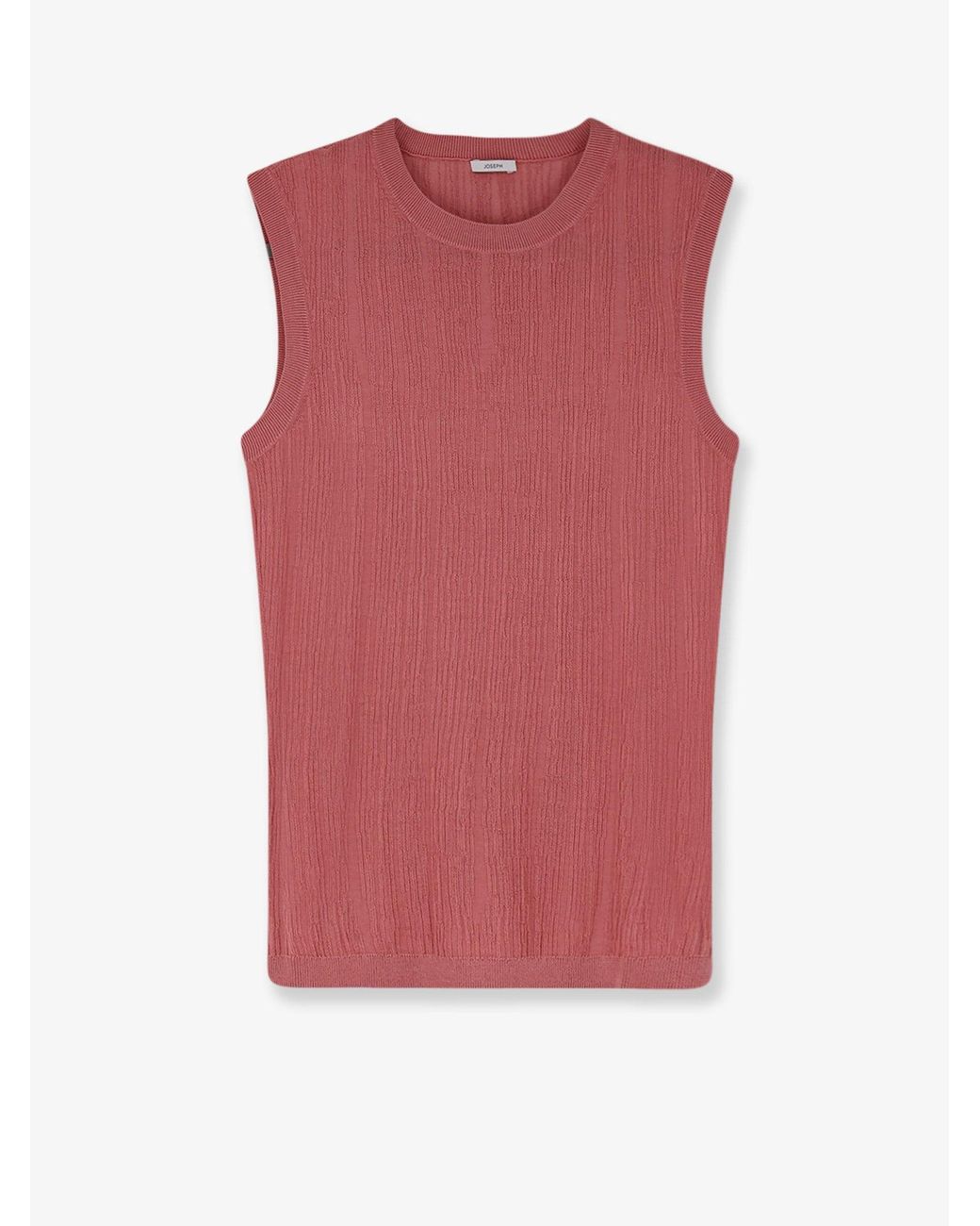 Joseph Pink Calife Silk And Cotton Tank Top