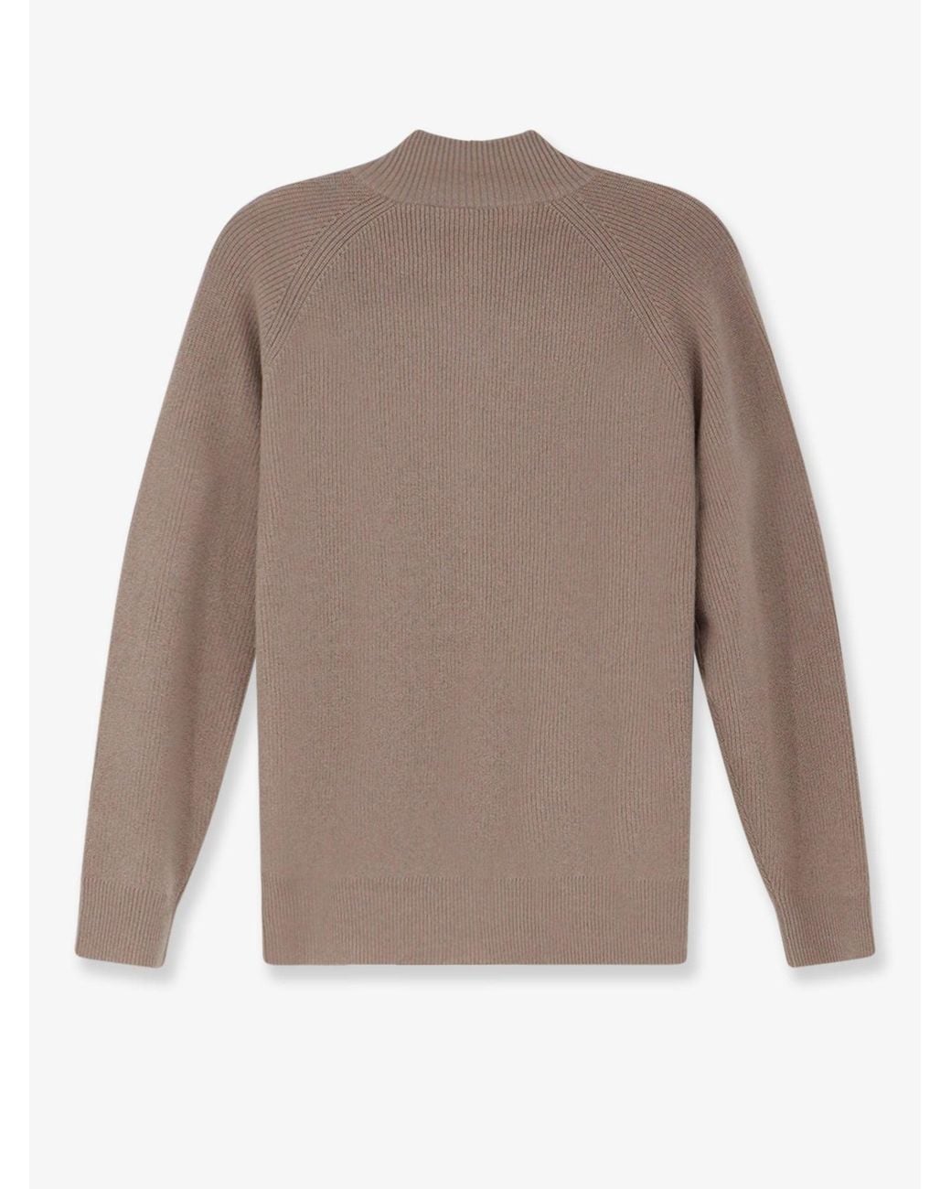 Bramani Cashmere Natural Cashmere Zip-Up Cardigan for men