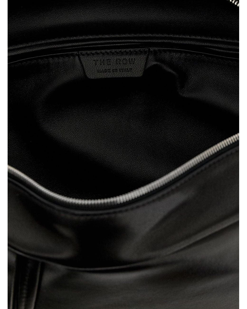 The Row Black Astra Leather Shoulder Bag