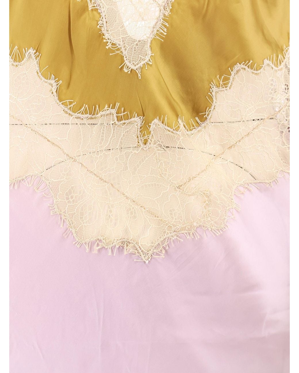 Mes Demoiselles Pink Fina Viscose Dress With Lace Profile