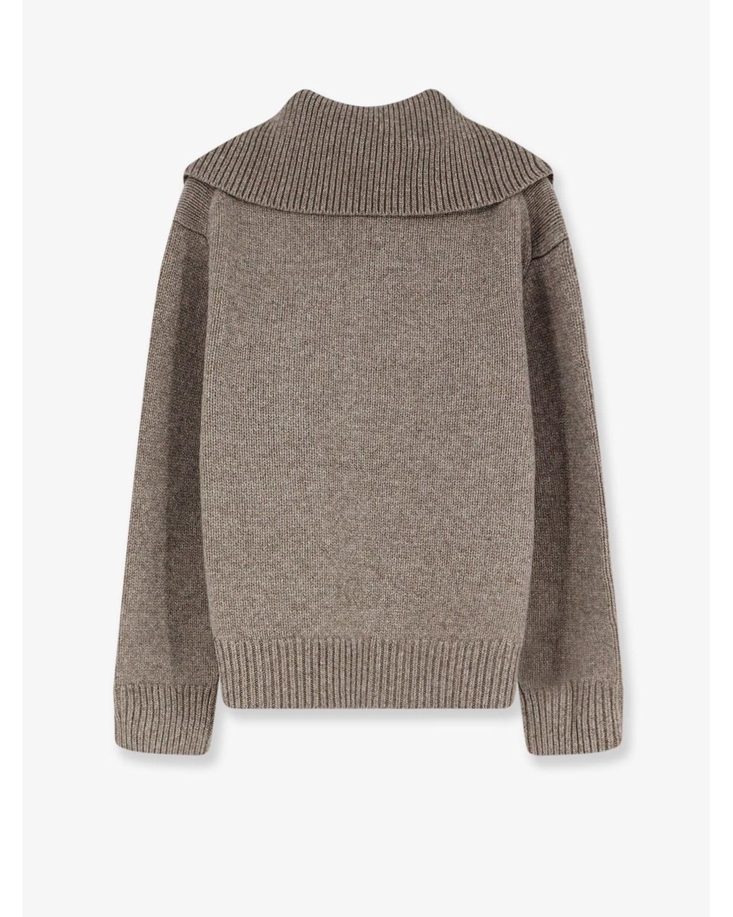Studio Nicholson Gray Button-Up Yax And Extrafine Merino Wool Sweater for men