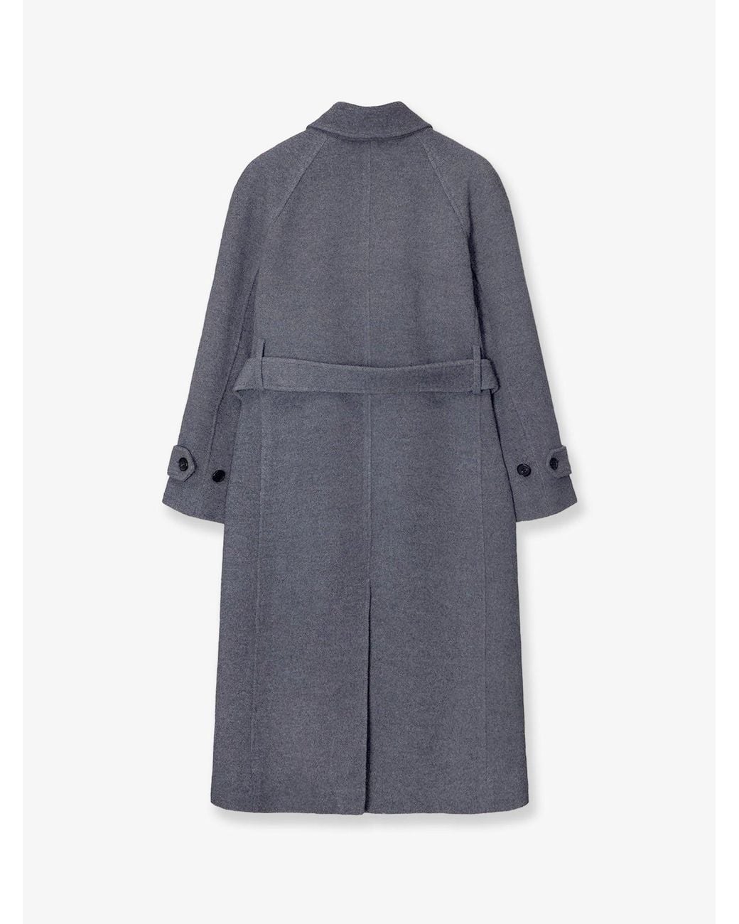 DUNST Blue Wool And Cashmere Blend Coat