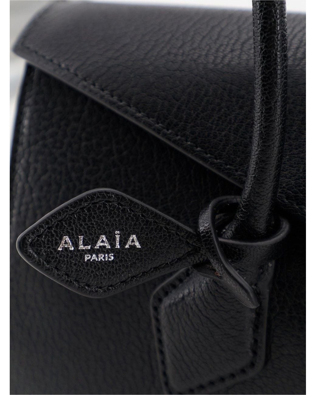 Alaïa Black Le Teckel Flap Leather Handbag