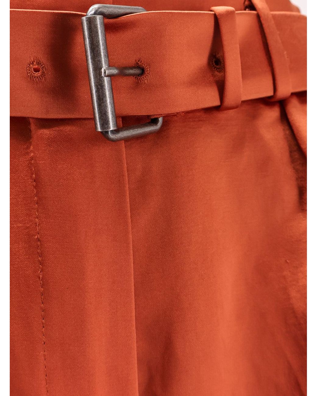 Dries Van Noten Red Cotton Blend Bermuda Shorts