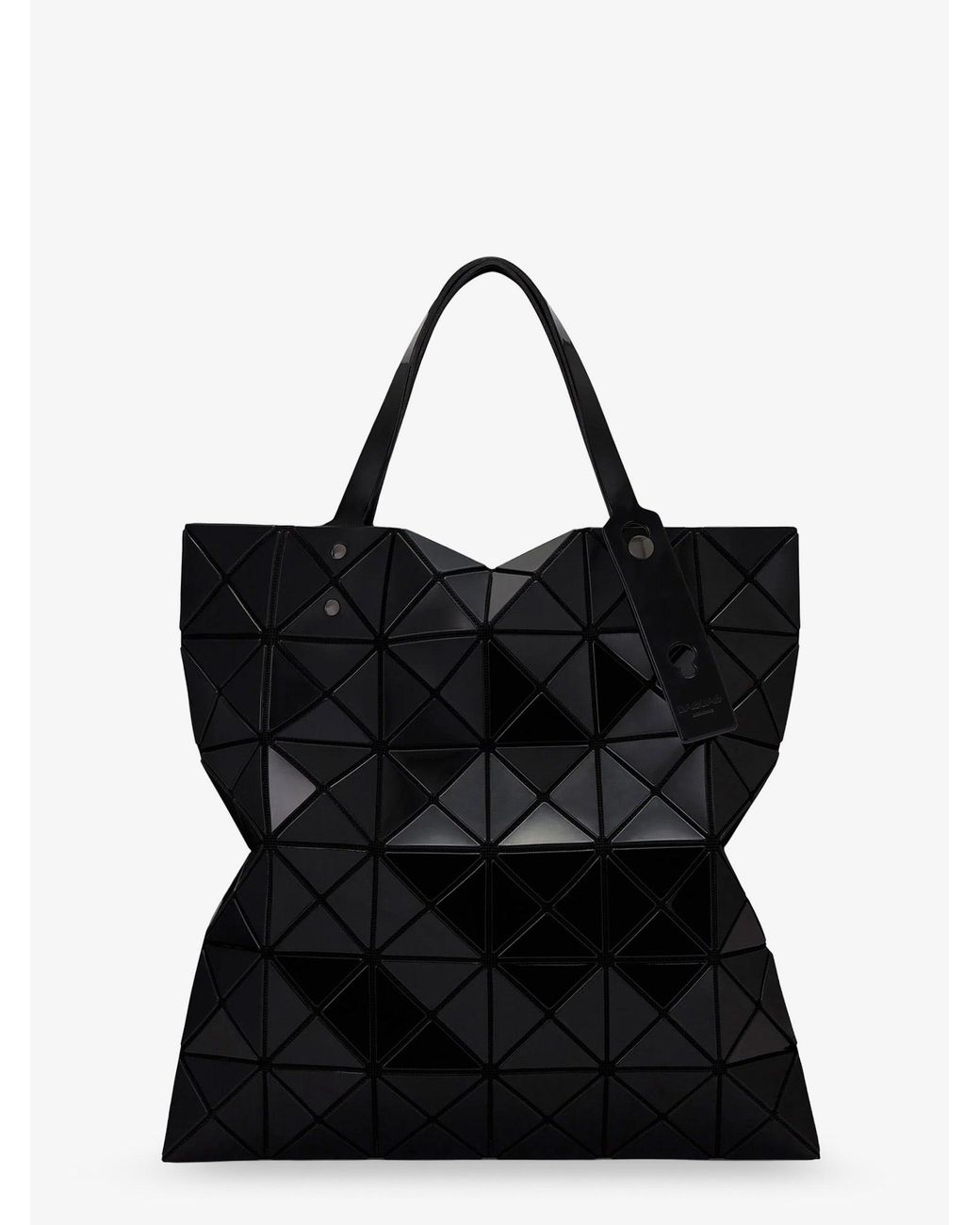 Issey Miyake Black Lucent Shoulder Bag With Triangular Pattern