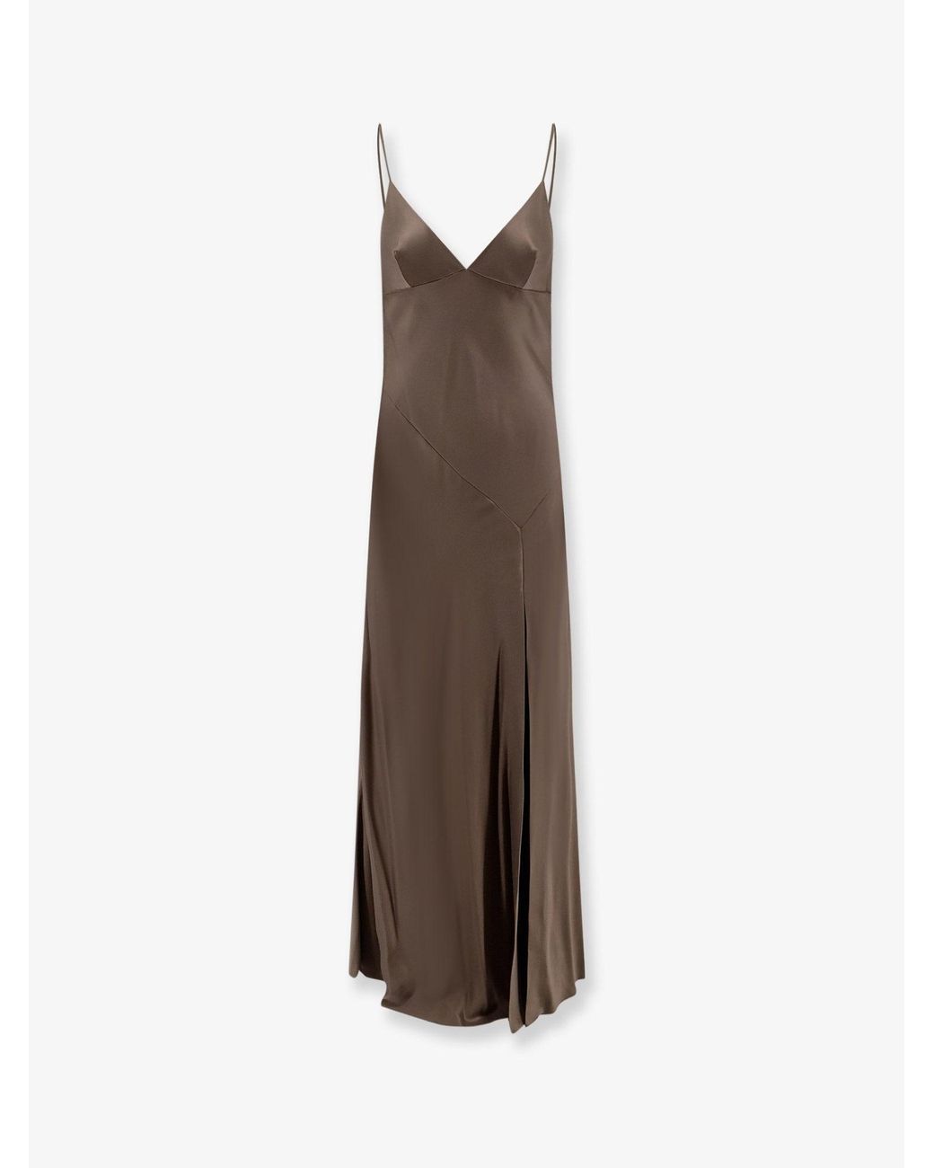 Alberta Ferretti Natural Viscose Long Dress